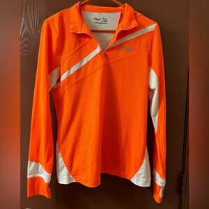 Orange Fila Running Pullover